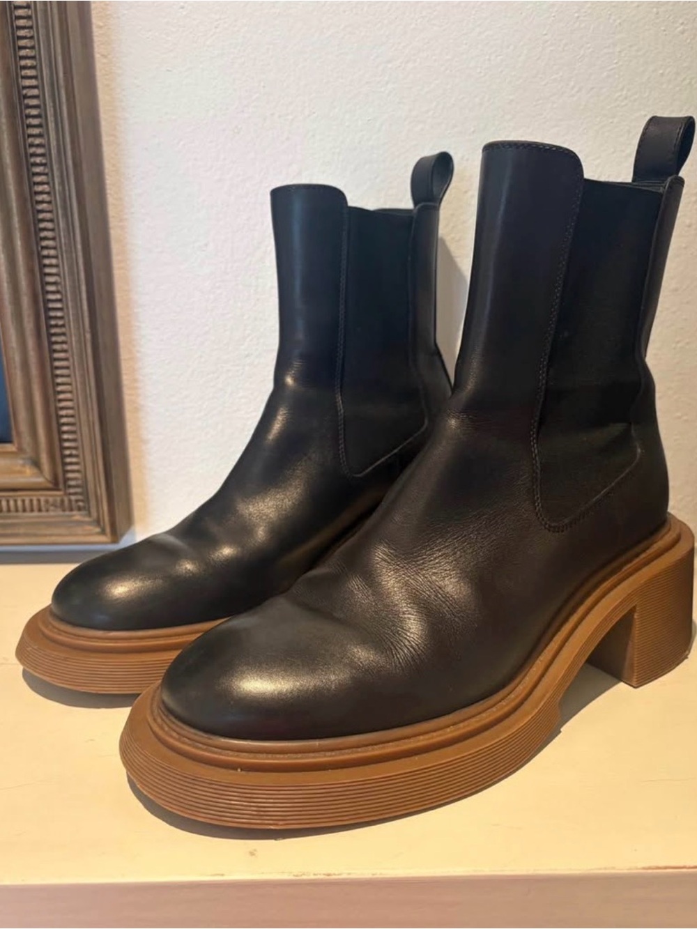 Loewe  Leather Chelsea Slip On Boots